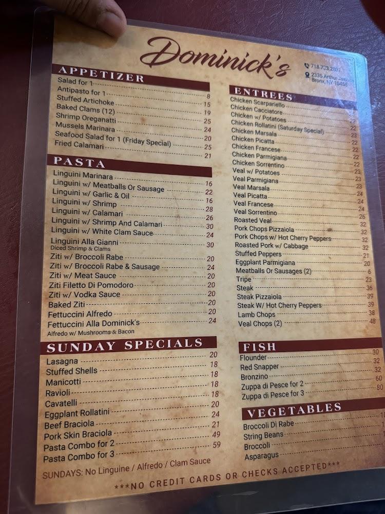 Dominick's Menu image 4